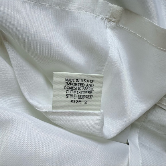 DAVID MEISTER Belted Fit & Flare Blue Green Floral Cocktail Party Dress Size 2 - Picture 15 of 16